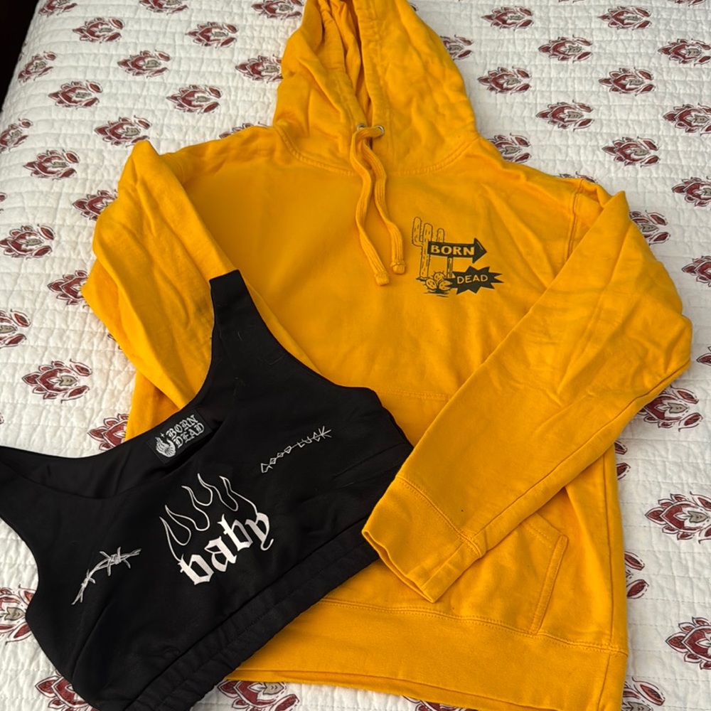 Born Dead hoodie and crop top